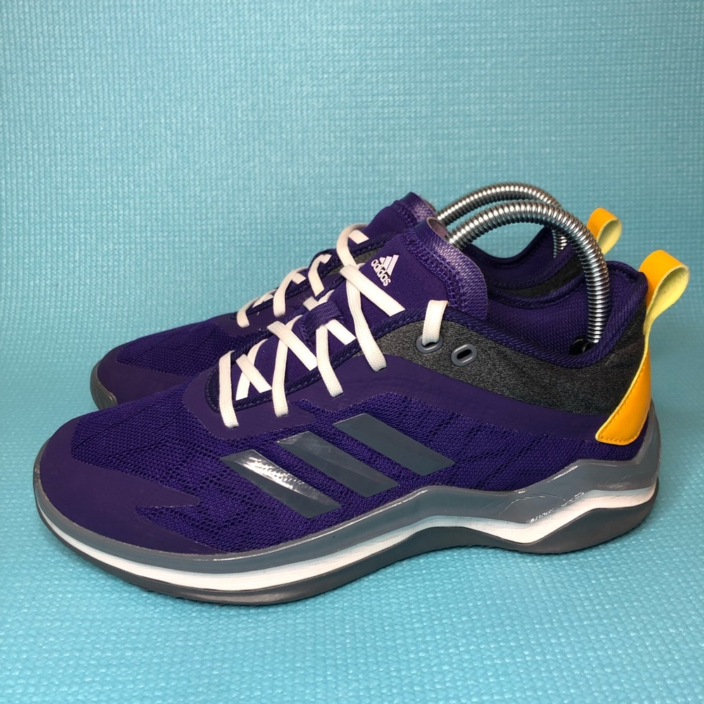 Adidas Speed Trainer 4 Men Size 6 (Women 7) Purple Yellow DB3477 Athletic Shoes
